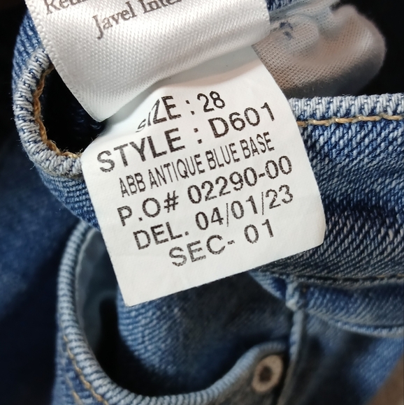 Frank & Eileen Everyday Cork Jean in Antique Blue Base Size 28 - Picture 12 of 15